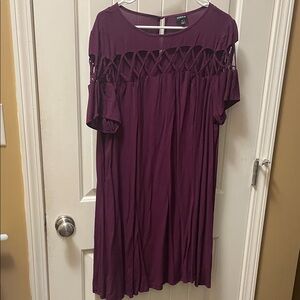 Torrid Deep Purple Lattice Dress